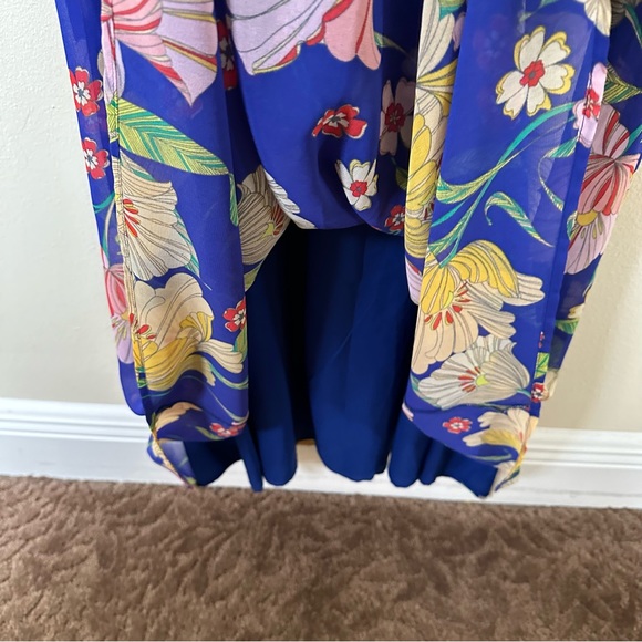 Modcloth Sapphire blue Floral Muster the Length Maxi Dress Small - Picture 7 of 9